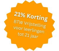 21% Korting tot 21 jaar - vrijstelling BTW