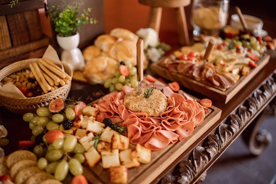 De catering op een bruiloft