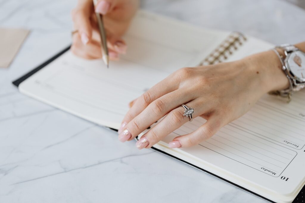 Wedding planner met een agenda