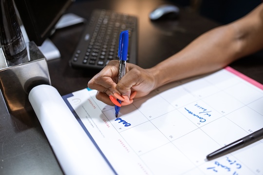 Planning voor een evenement wordt gemaakt