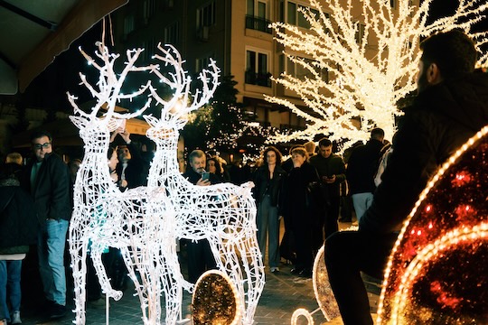 Kerstverlichting buiten